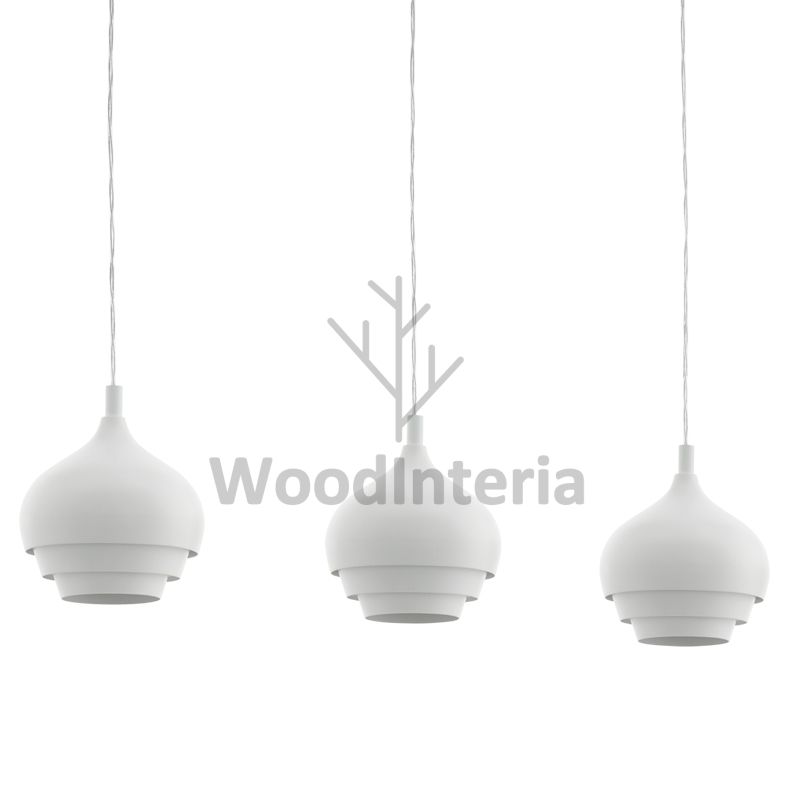 фото подвесной светильник acorn white trio в скандинавском интерьере лофт эко | WoodInteria