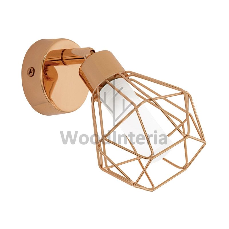 фото потолочный светильник copper geometry one в скандинавском интерьере лофт эко | WoodInteria