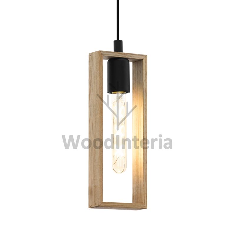 фото подвесной светильник wood frame one в скандинавском интерьере лофт эко | WoodInteria