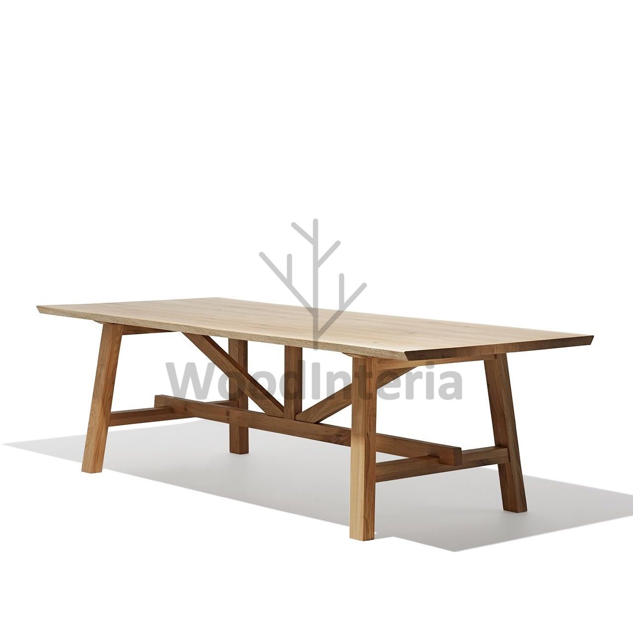 фото обеденный стол solid oak lamber в интерьере лофт эко | WoodInteria