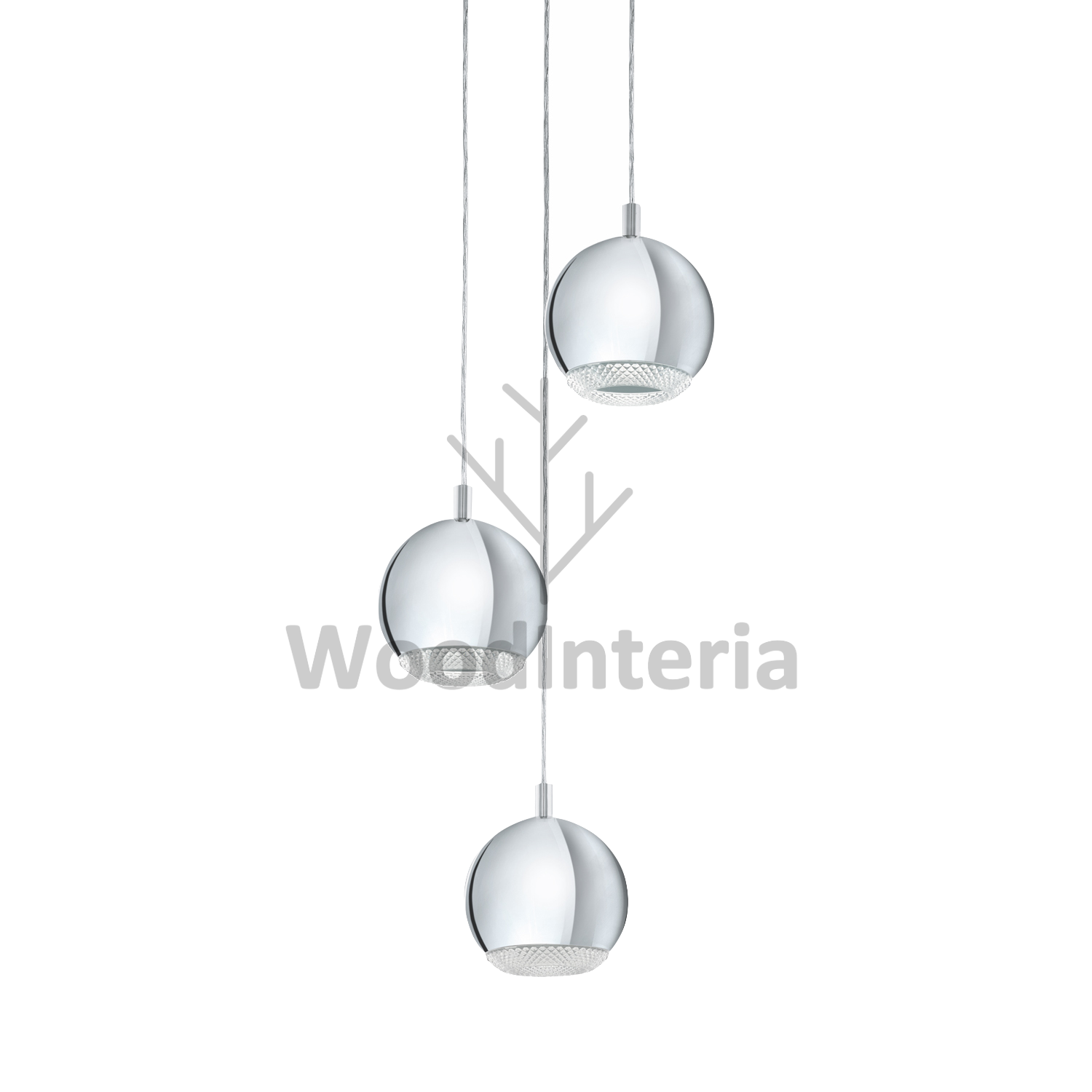 фото подвесной светильник mirror ball 3 в скандинавском интерьере лофт эко | WoodInteria