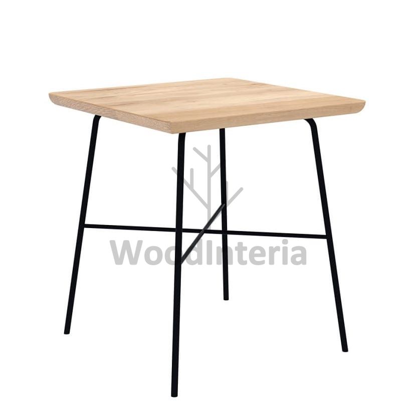 фото приставной столик oak rod square в интерьере лофт эко | WoodInteria