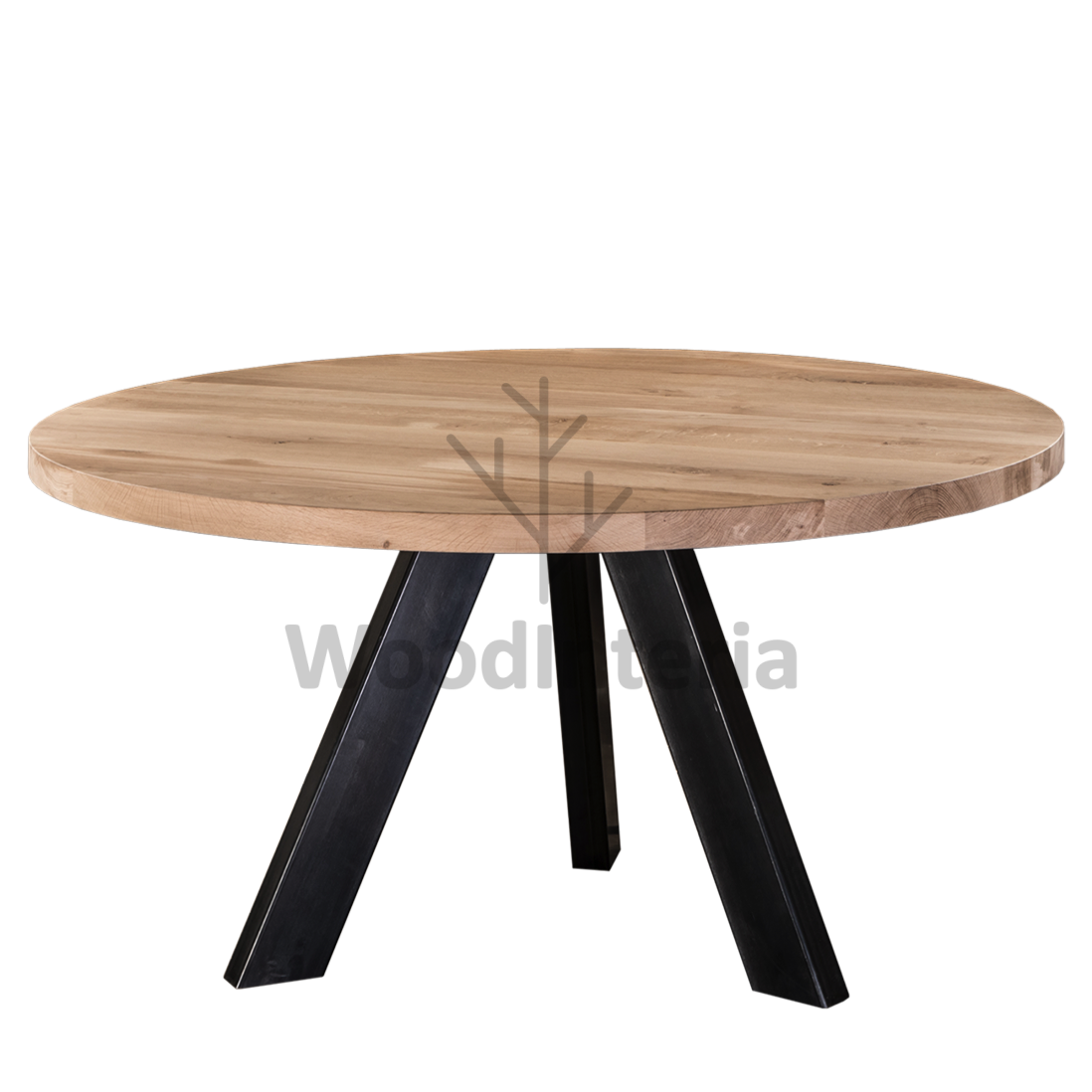 фото обеденный стол double top tri round dinning в стиле лофт эко | WoodInteria