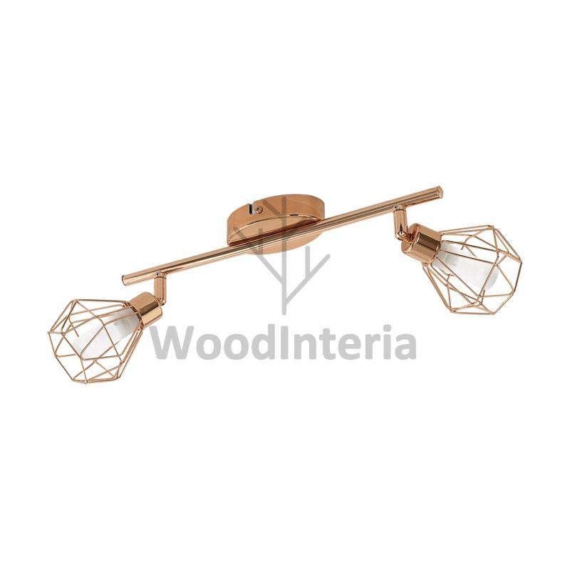фото потолочный светильник copper geometry 2 в скандинавском интерьере лофт эко | WoodInteria