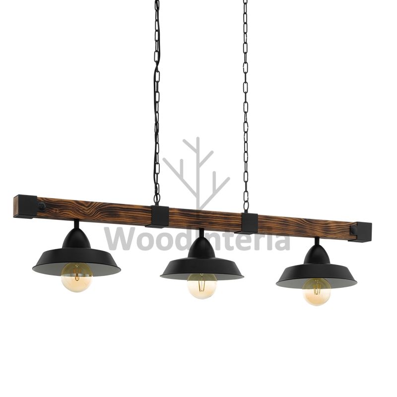 фото подвесной светильник log trio в скандинавском интерьере лофт эко | WoodInteria