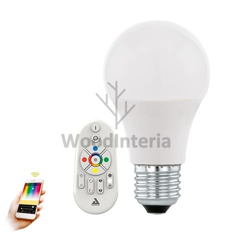 фото комплект из led-лампы smart light rgb #1 и пульта ду в скандинавском интерьере лофт эко | WoodInteria