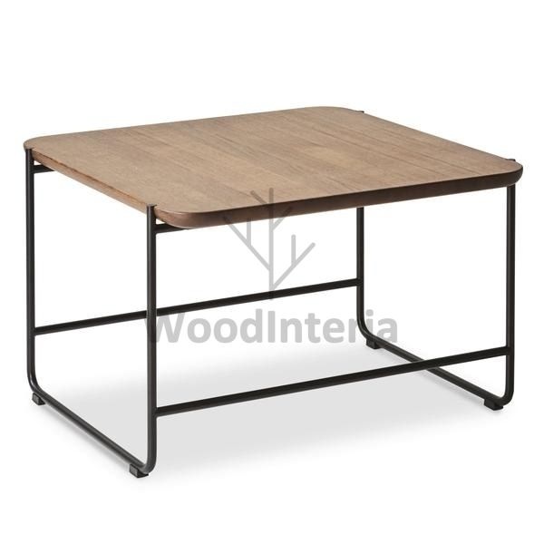 фото кофейный стол chamfer rod square в интерьере лофт эко | WoodInteria