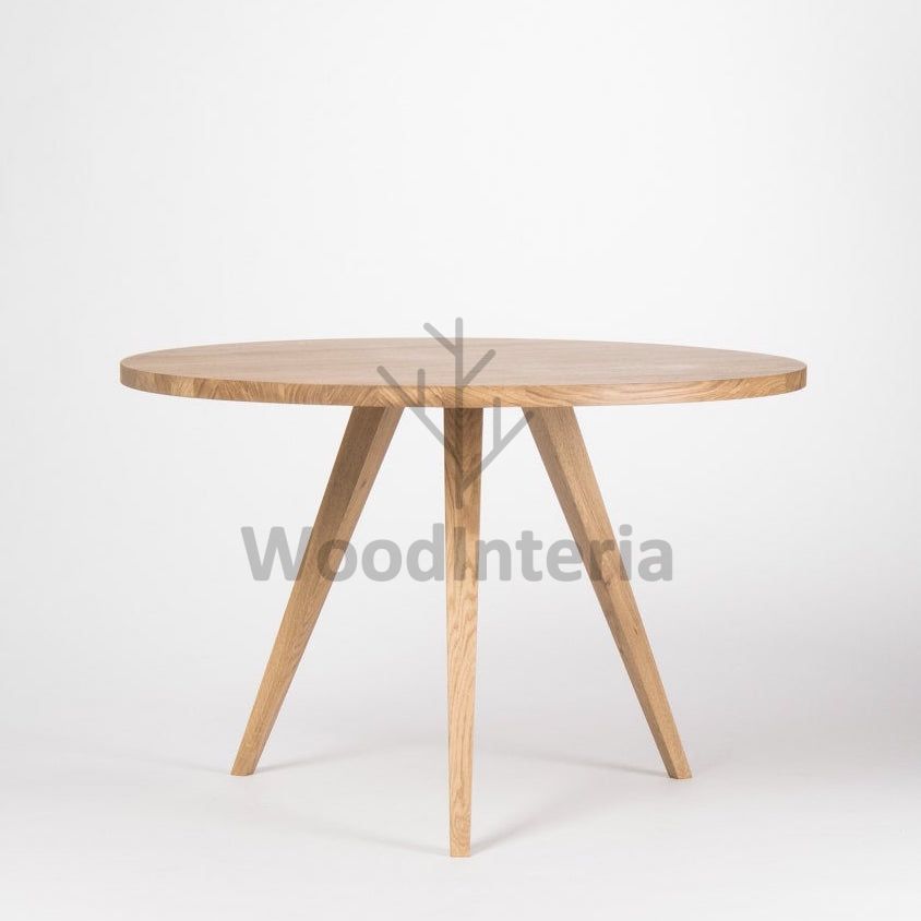 фото обеденный стол oak wedge в интерьере лофт эко | WoodInteria