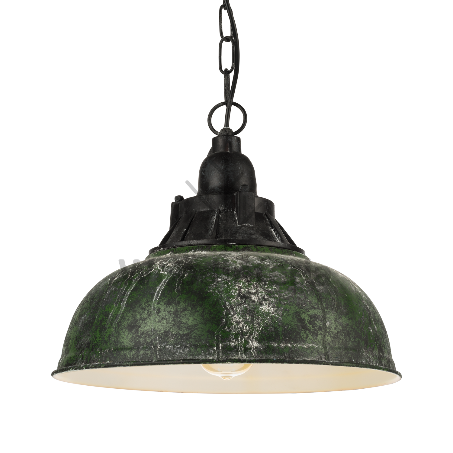 фото подвесной светильник old paint green в скандинавском интерьере лофт эко | WoodInteria
