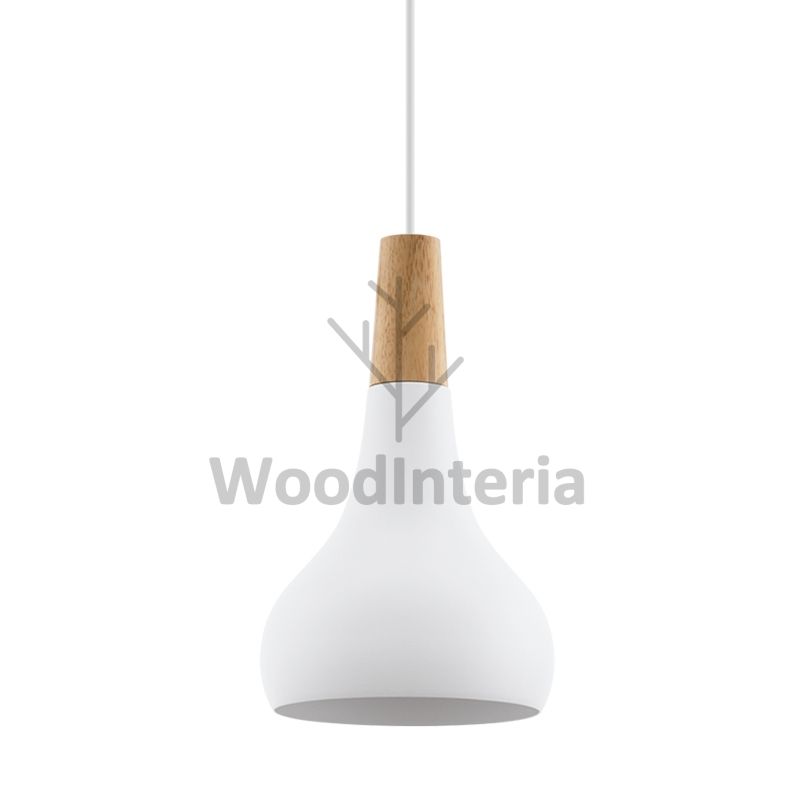 фото подвесной светильник elsa white 1 в скандинавском интерьере лофт эко | WoodInteria