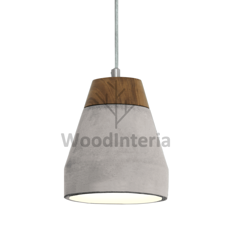 фото подвесной светильник wood & concrete в скандинавском интерьере лофт эко | WoodInteria