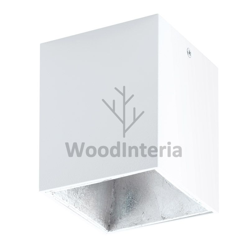 фото потолочный светильник square silver в скандинавском интерьере лофт эко | WoodInteria