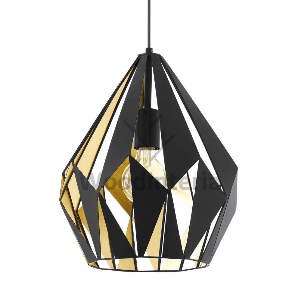 фото подвесной светильник corners gold в скандинавском интерьере лофт эко | WoodInteria