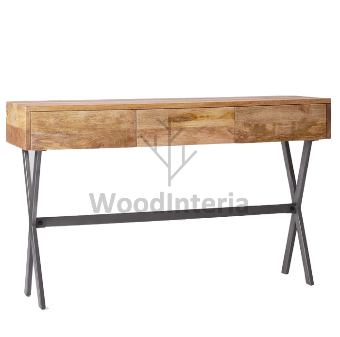 фото рабочий стол loft eco wood x-tack в интерьере лофт эко | WoodInteria