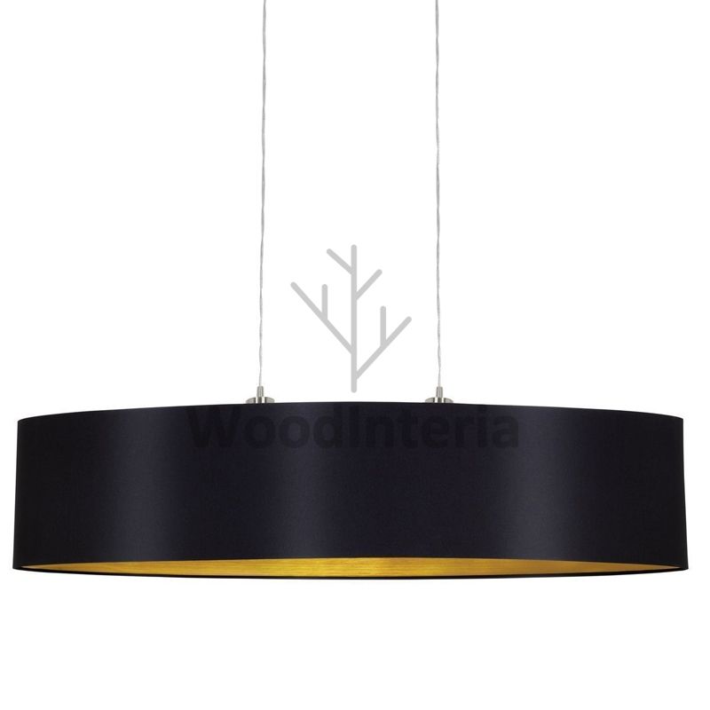 фото подвесной светильник malta black ellipse в скандинавском интерьере лофт эко | WoodInteria