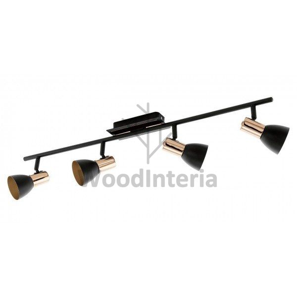 фото потолочный светильник black copper 4 в скандинавском интерьере лофт эко | WoodInteria