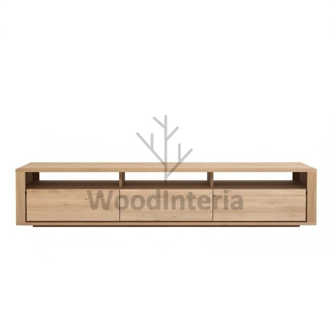 фото тумба под тв solid oak low 3 в скандинавском интерьере лофт эко | WoodInteria