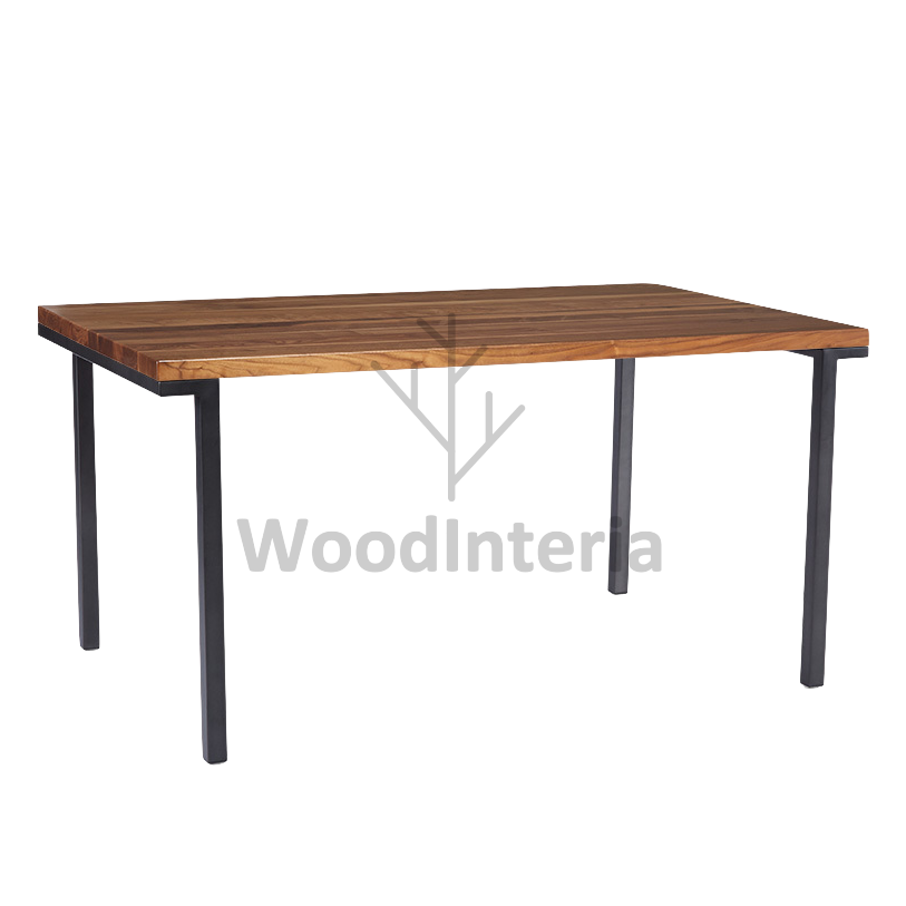 фото обеденный стол tangangika dinning table 150 в интерьере лофт эко | WoodInteria