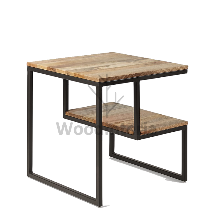 фото приставной столик loft craft aged steel side table в интерьере лофт эко | WoodInteria