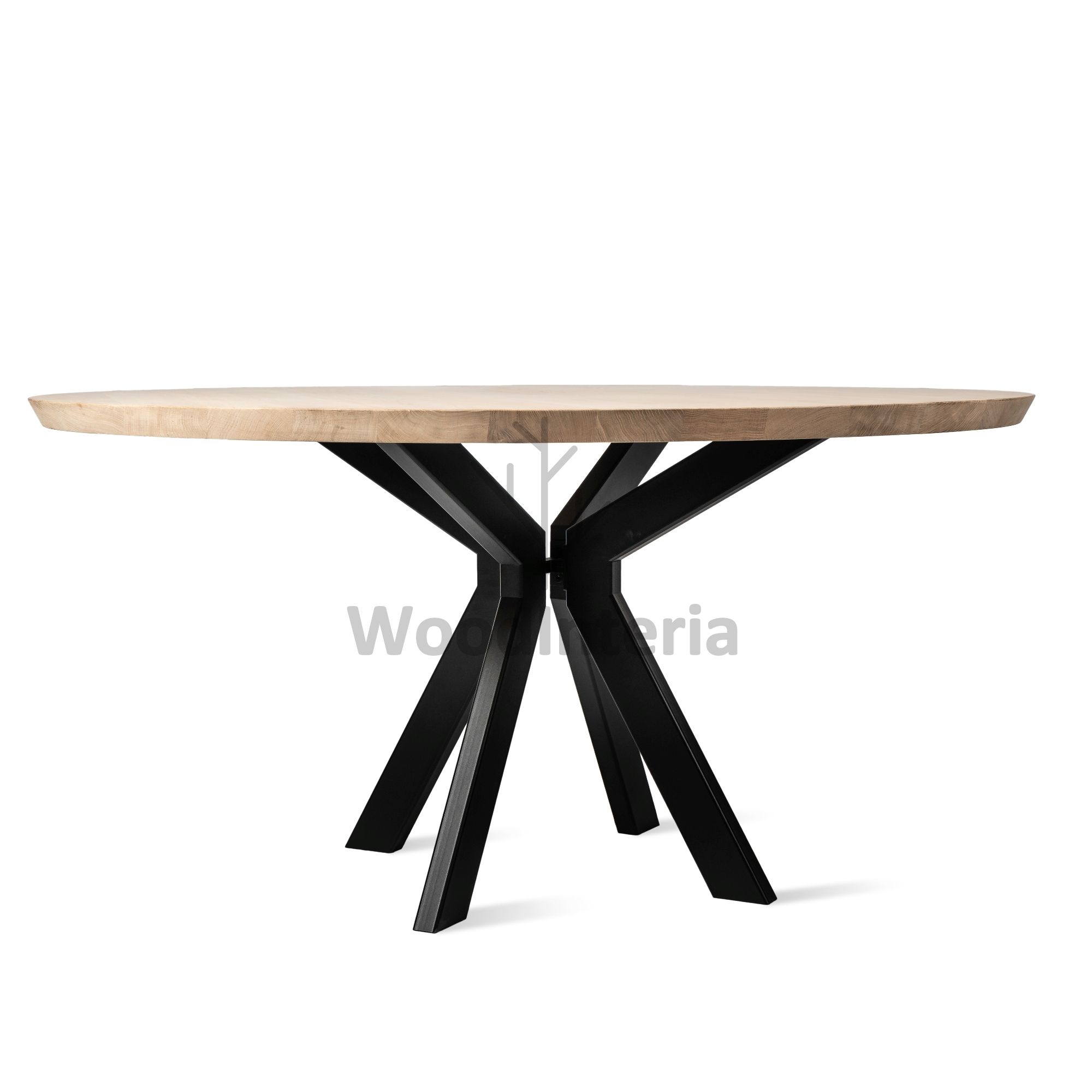 фото кухонный стол круглый grappa в интерьере лофт эко | WoodInteria