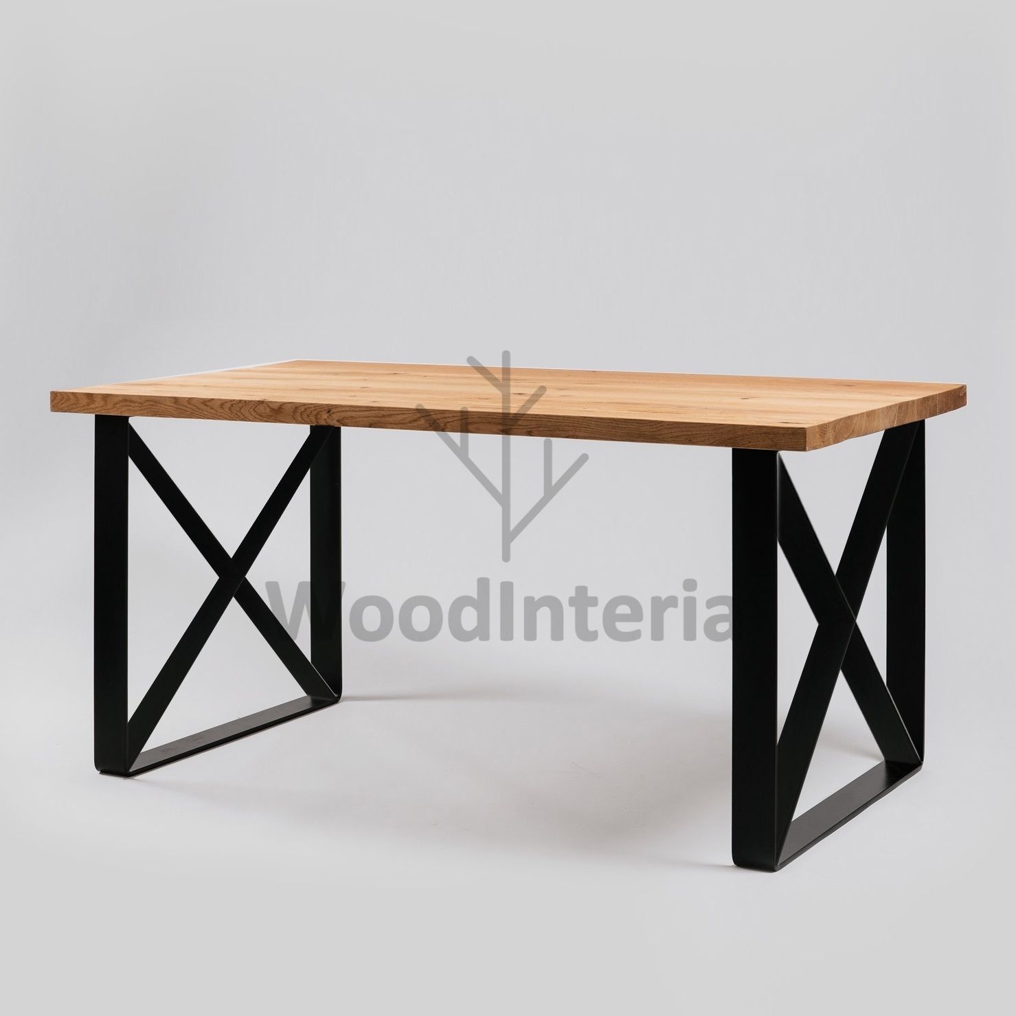 фото обеденный стол oak natur x-curve в интерьере лофт эко | WoodInteria