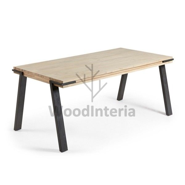 фото обеденный стол double top dinning table 160 в интерьере лофт эко | WoodInteria