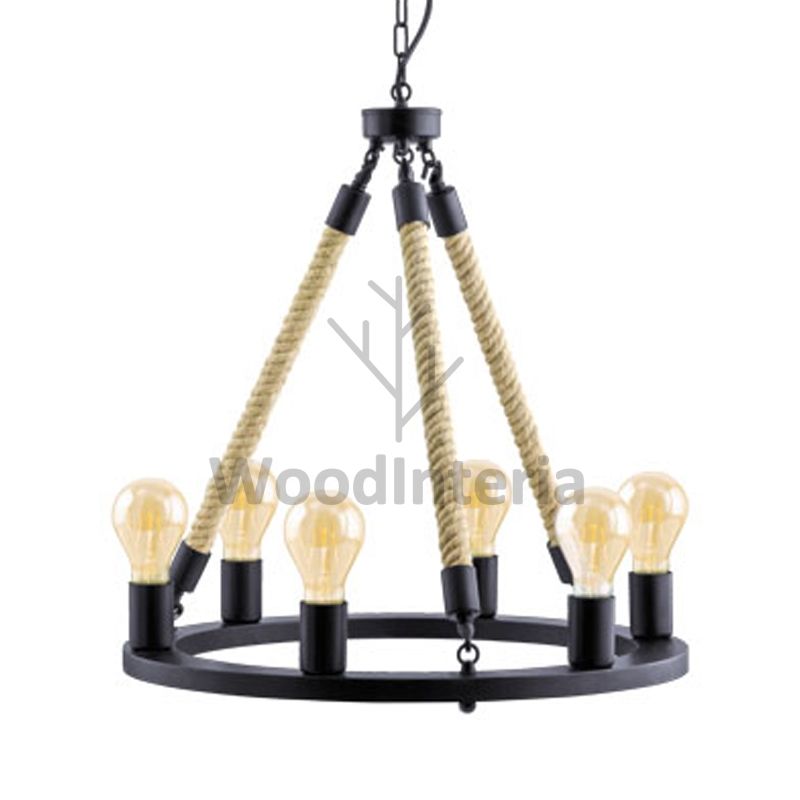 фото подвесной светильник pirate rope в скандинавском интерьере лофт эко | WoodInteria