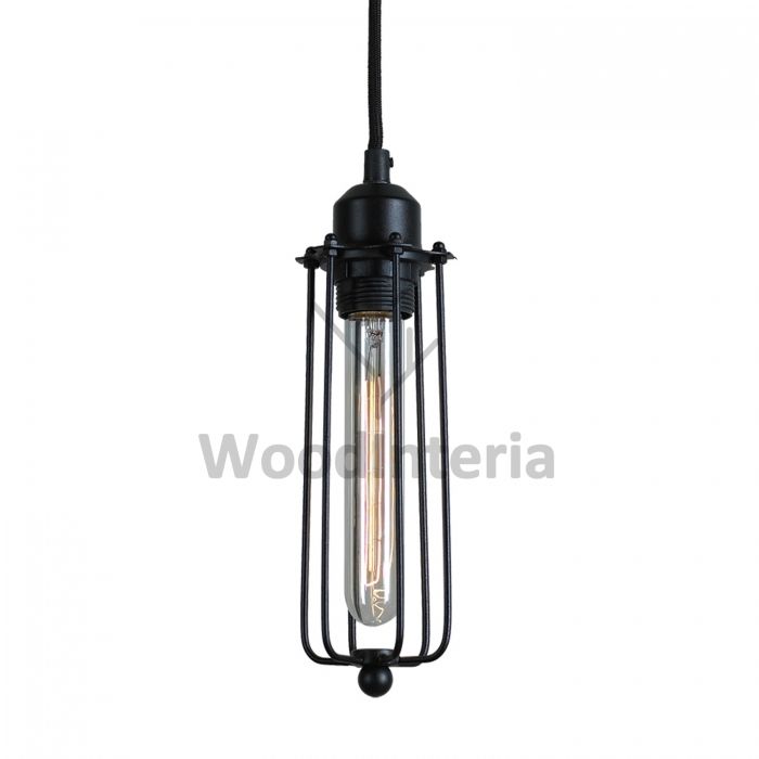 фото подвесной светильник industrial grid pendant в скандинавском интерьере лофт эко | WoodInteria