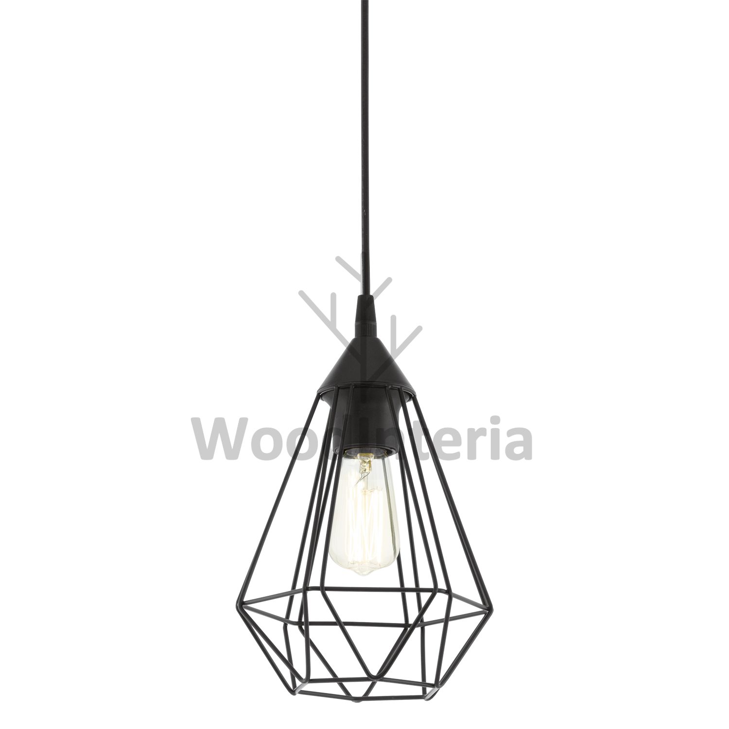 фото подвесной светильник triangles mini black в скандинавском интерьере лофт эко | WoodInteria