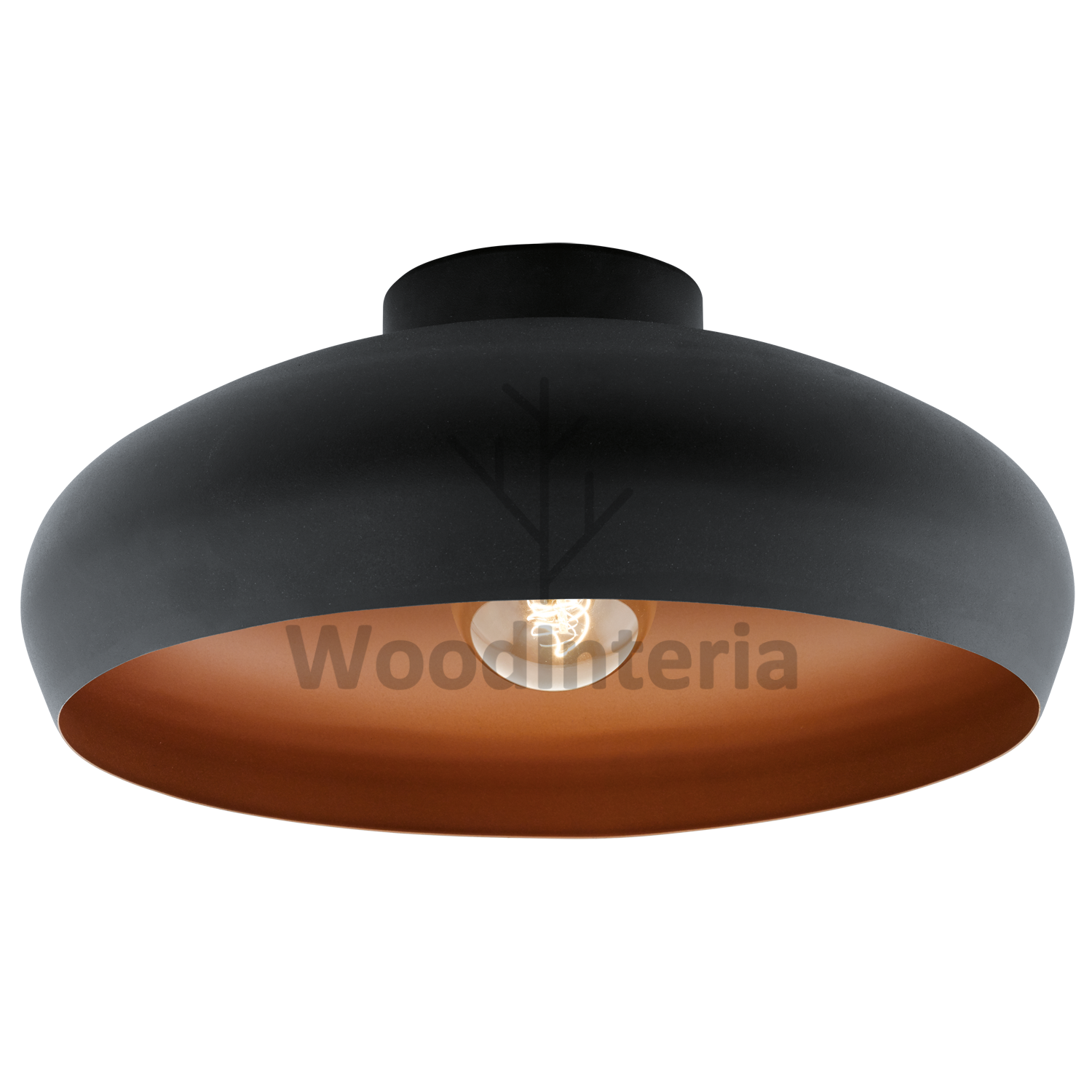 фото потолочный светильник matte black в скандинавском интерьере лофт эко | WoodInteria