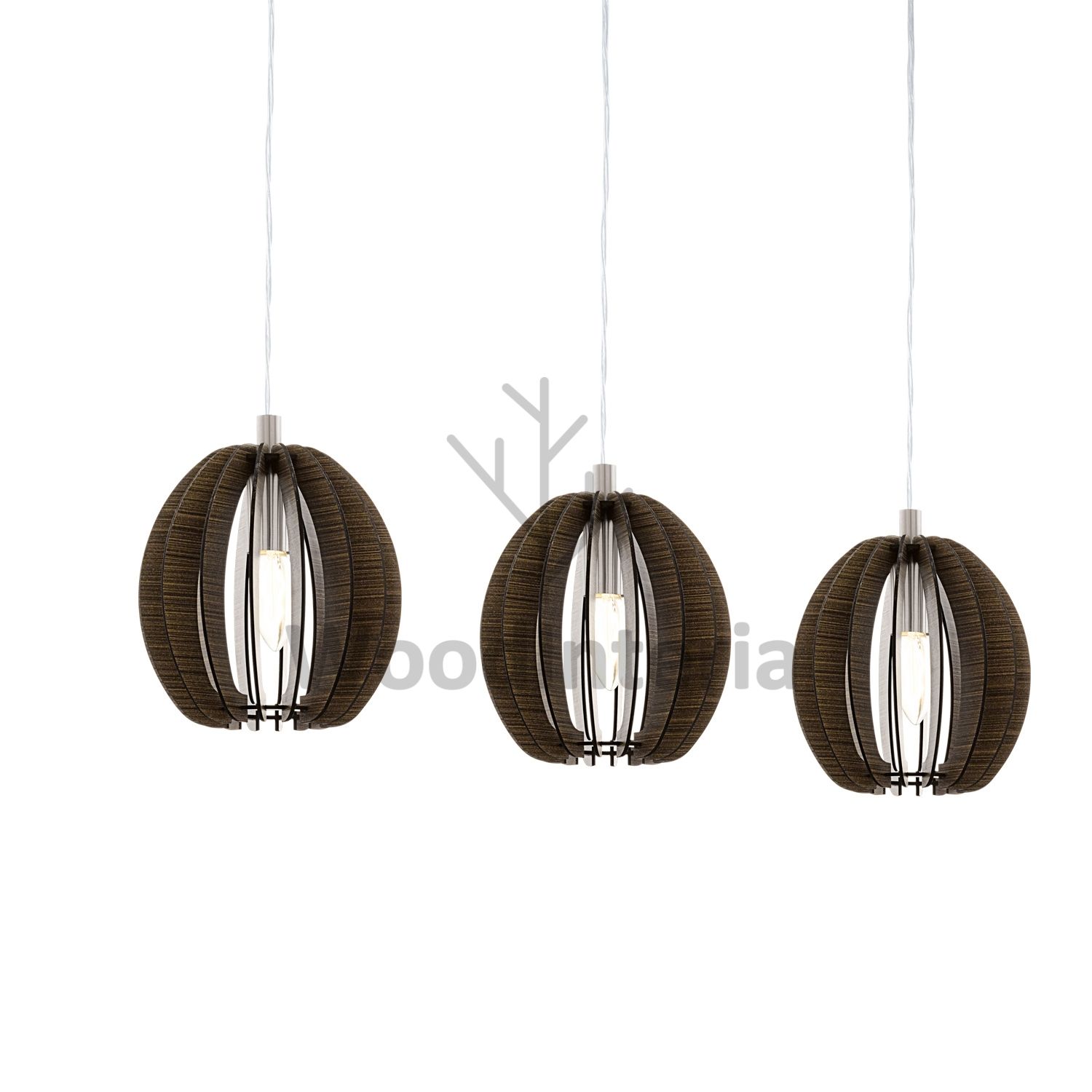 фото подвесной светильник section sphere dark trio в скандинавском интерьере лофт эко | WoodInteria