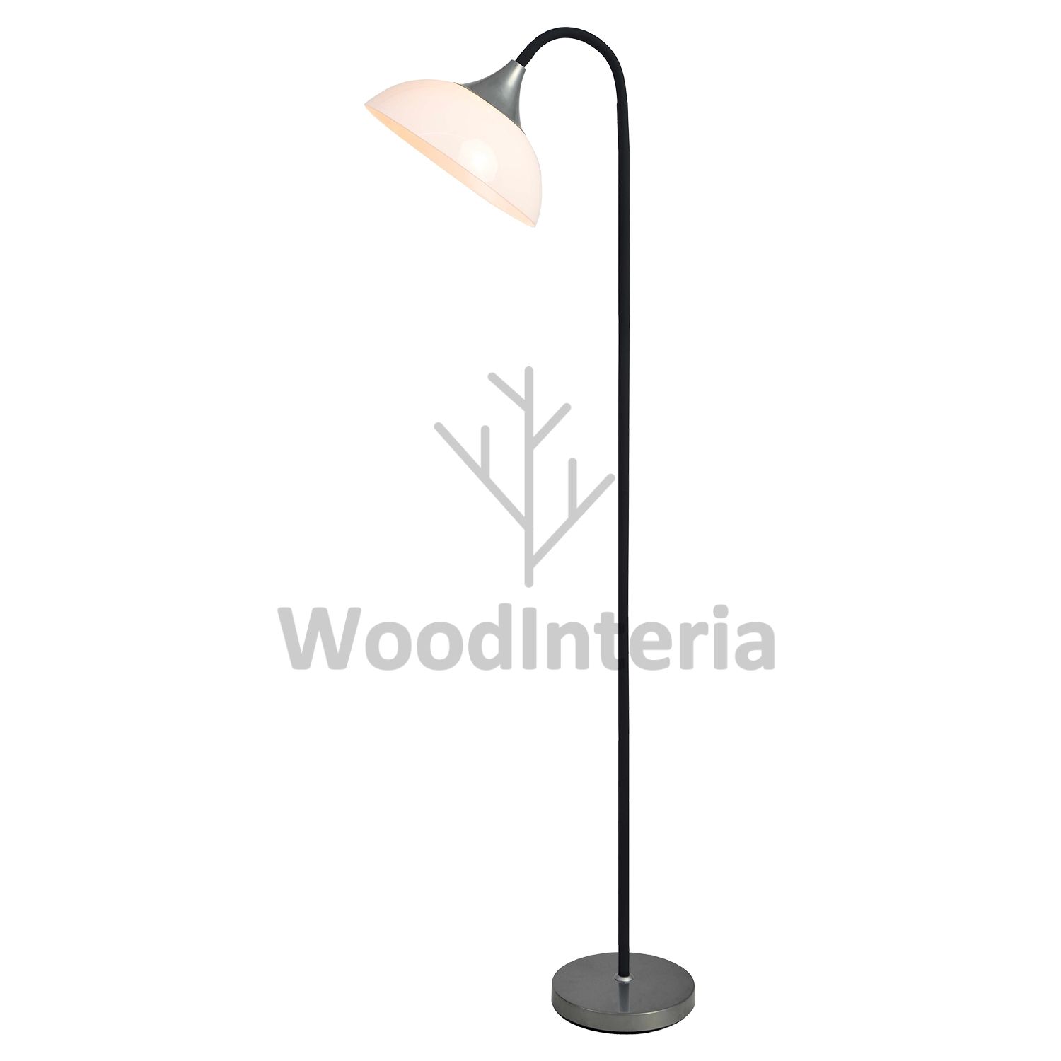 фото напольная лампа umbrella handle black в скандинавском интерьере лофт эко | WoodInteria