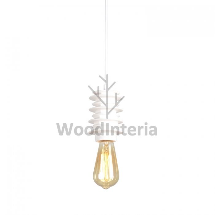 фото подвесной светильник ceramic pulse white в скандинавском интерьере лофт эко | WoodInteria