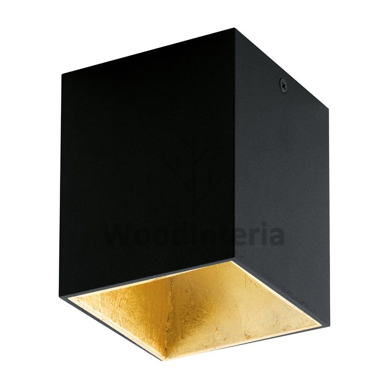 фото потолочный светильник square gold в скандинавском интерьере лофт эко | WoodInteria