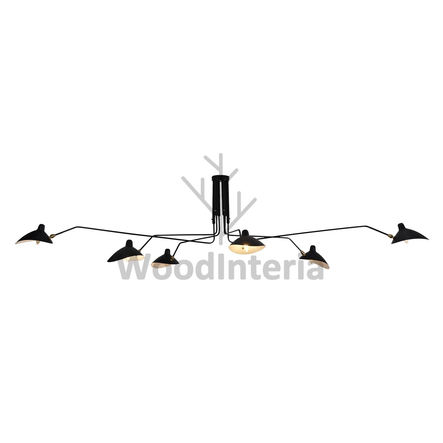 фото потолочный светильник cap mouille 6 в скандинавском интерьере лофт эко | WoodInteria