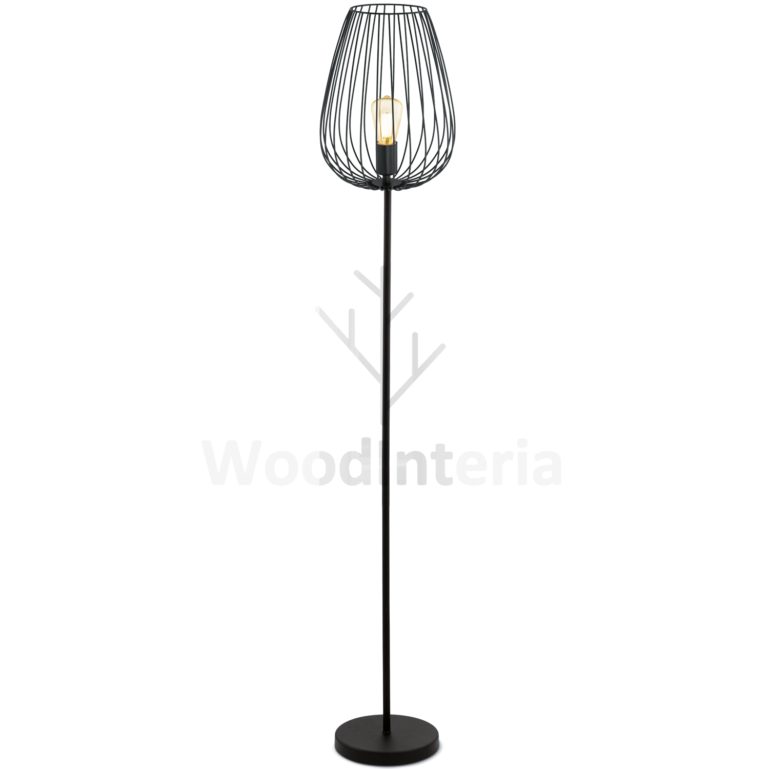 фото напольный светильник metal bud floor в скандинавском интерьере лофт эко | WoodInteria