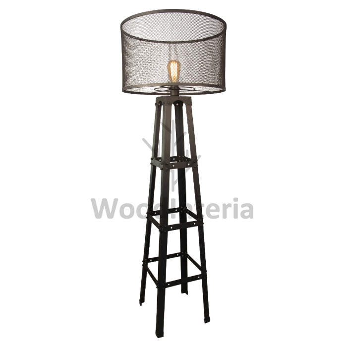 напольная лампа loft grid floor lamp в стиле лофт индастриал WoodInteria