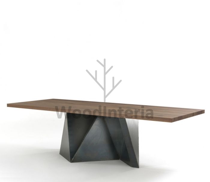 фото обеденный стол wi iron wall в интерьере лофт эко | WoodInteria