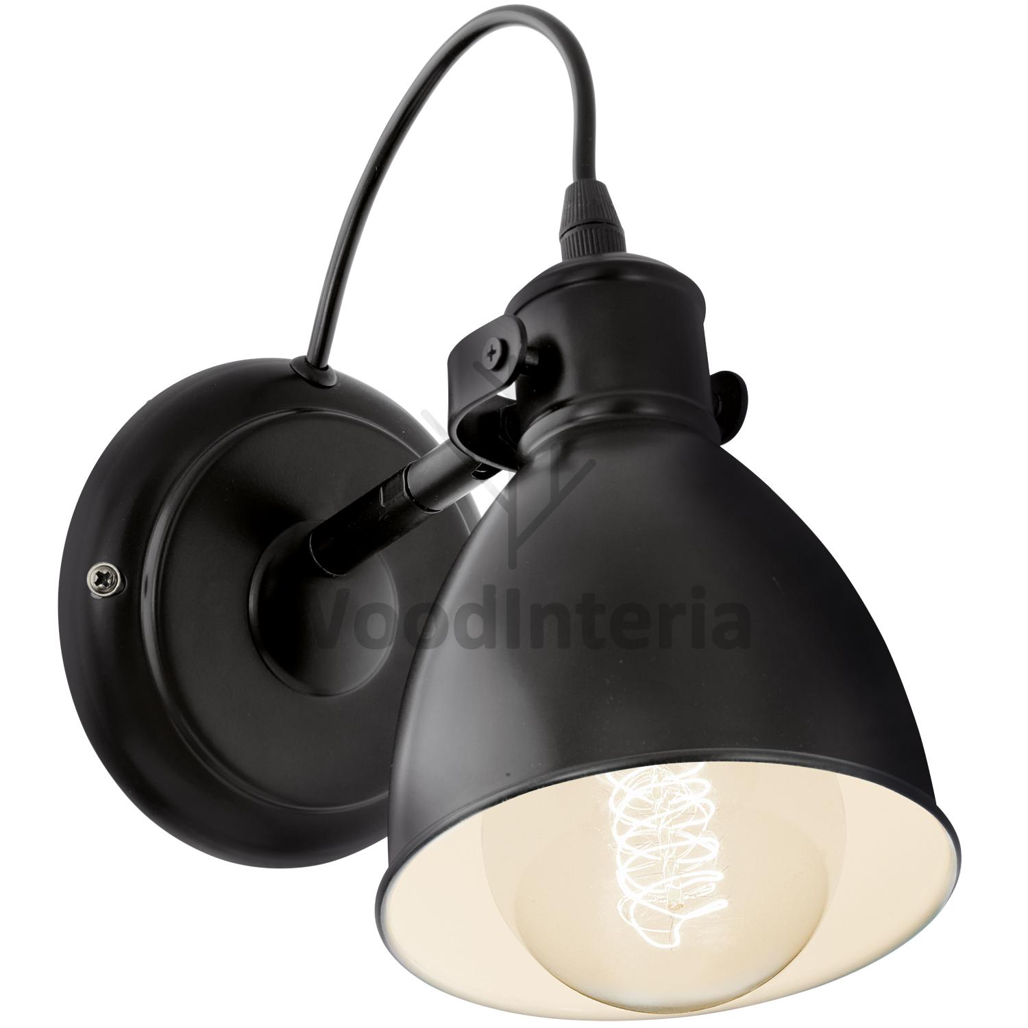 фото настенный светильник black dome bra в скандинавском интерьере лофт эко | WoodInteria