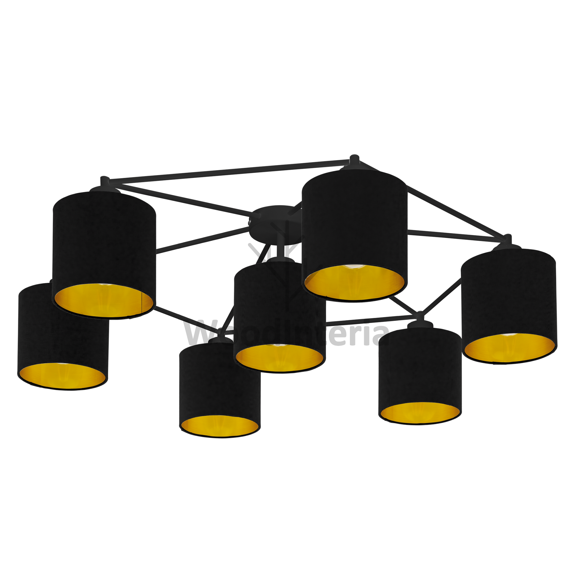 фото потолочный светильник fortenbras black в скандинавском интерьере лофт эко | WoodInteria