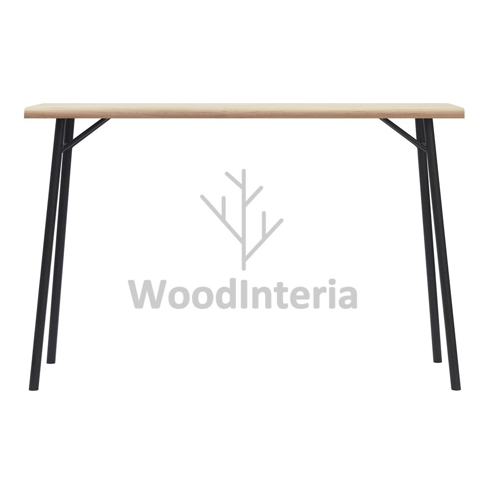 фото консоль стол oak rod tube в интерьере лофт эко | WoodInteria