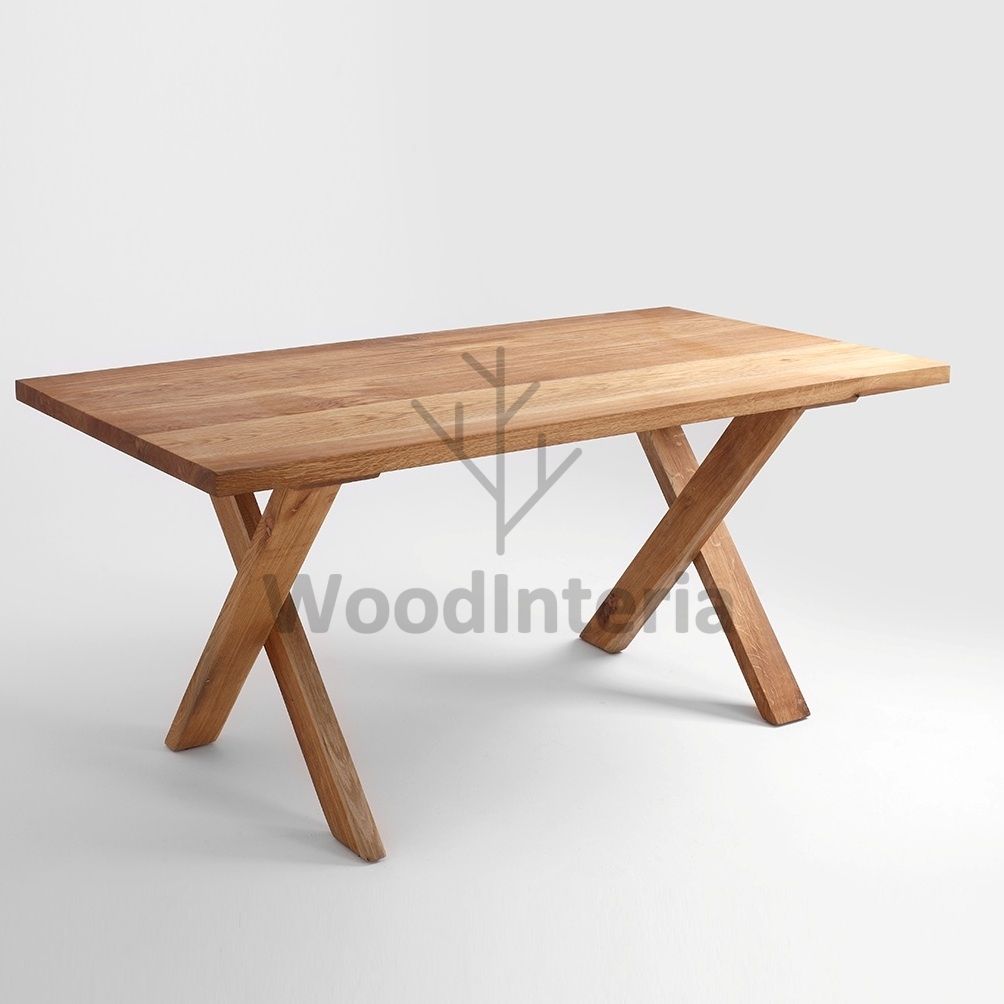 фото обеденный стол oak nature cross в интерьере лофт эко | WoodInteria