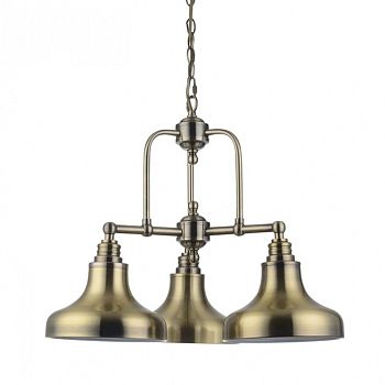 Подвесной светильник Industrial Brass Pendant Trio