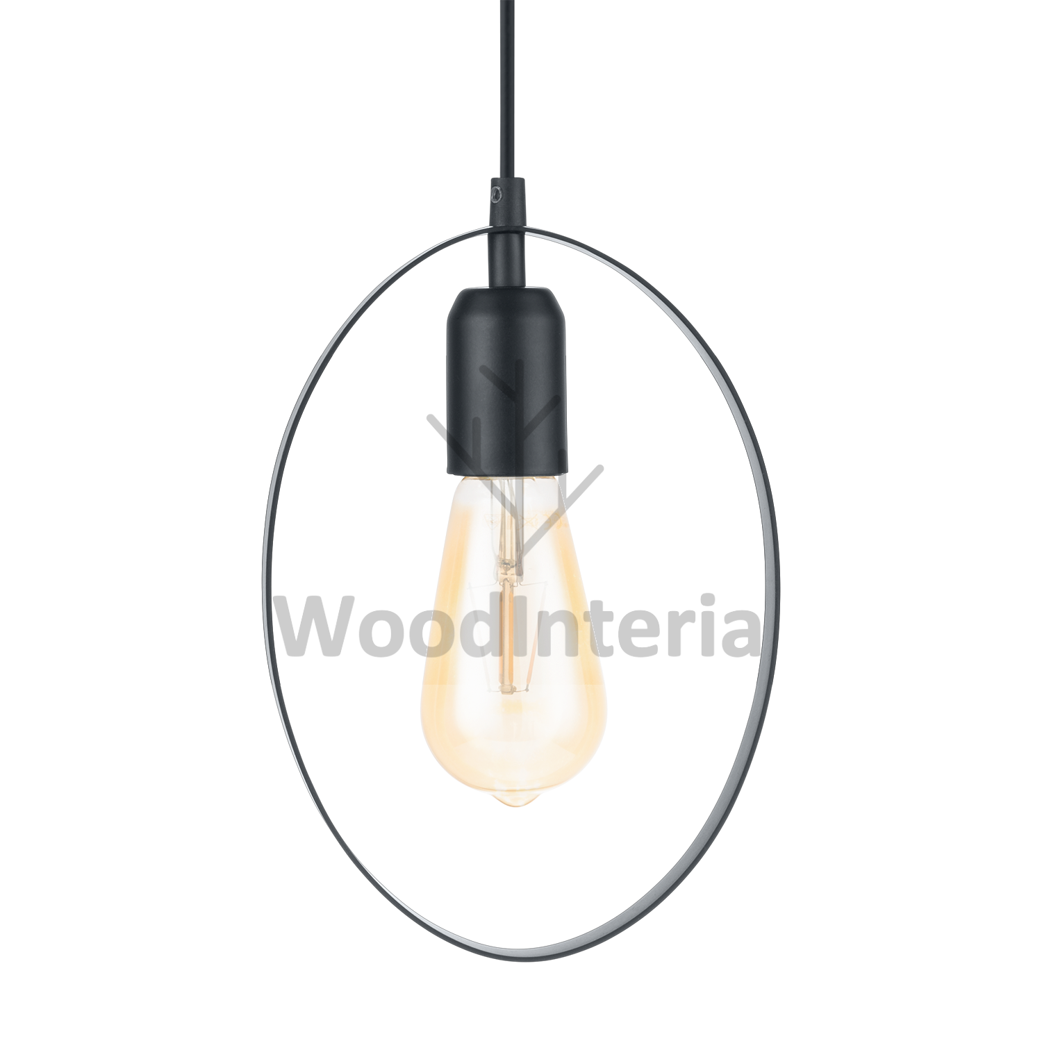 фото подвесной светильник void oval в скандинавском интерьере лофт эко | WoodInteria