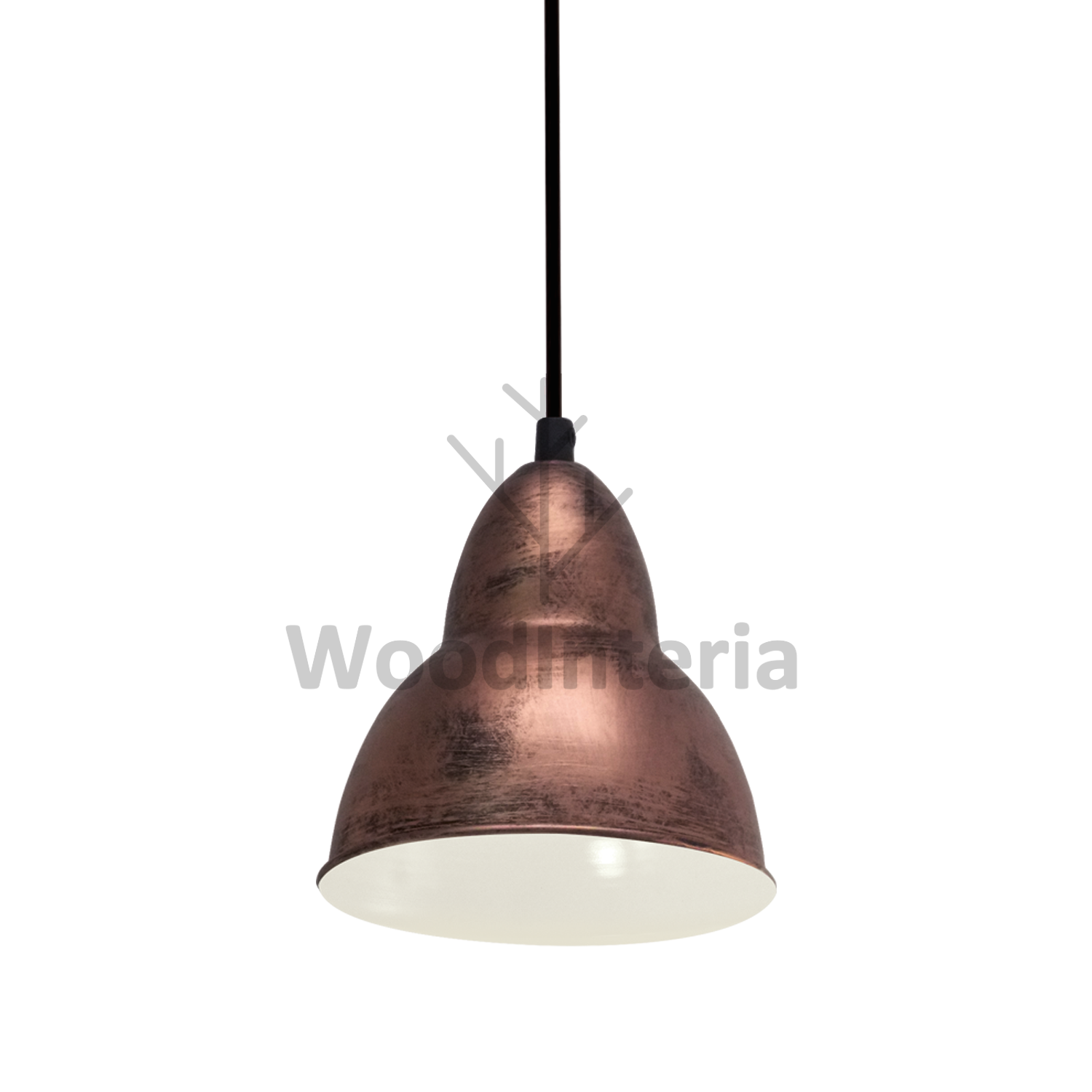 фото подвесной светильник rust bell tall в скандинавском интерьере лофт эко | WoodInteria