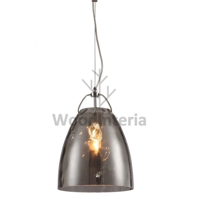 фото подвесной светильник liquid glass cover smoke mini в скандинавском интерьере лофт эко | WoodInteria