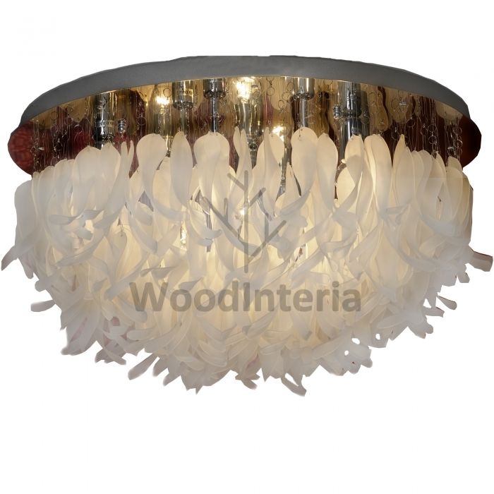 фото потолочный светильник white anemones 10 в скандинавском интерьере лофт эко | WoodInteria