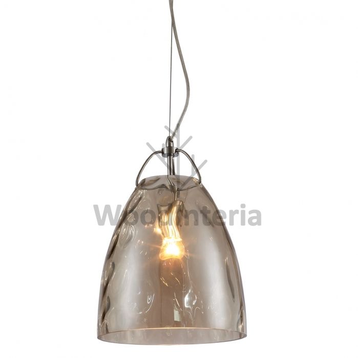 фото подвесной светильник liquid glass cover cognac mini в скандинавском интерьере лофт эко | WoodInteria