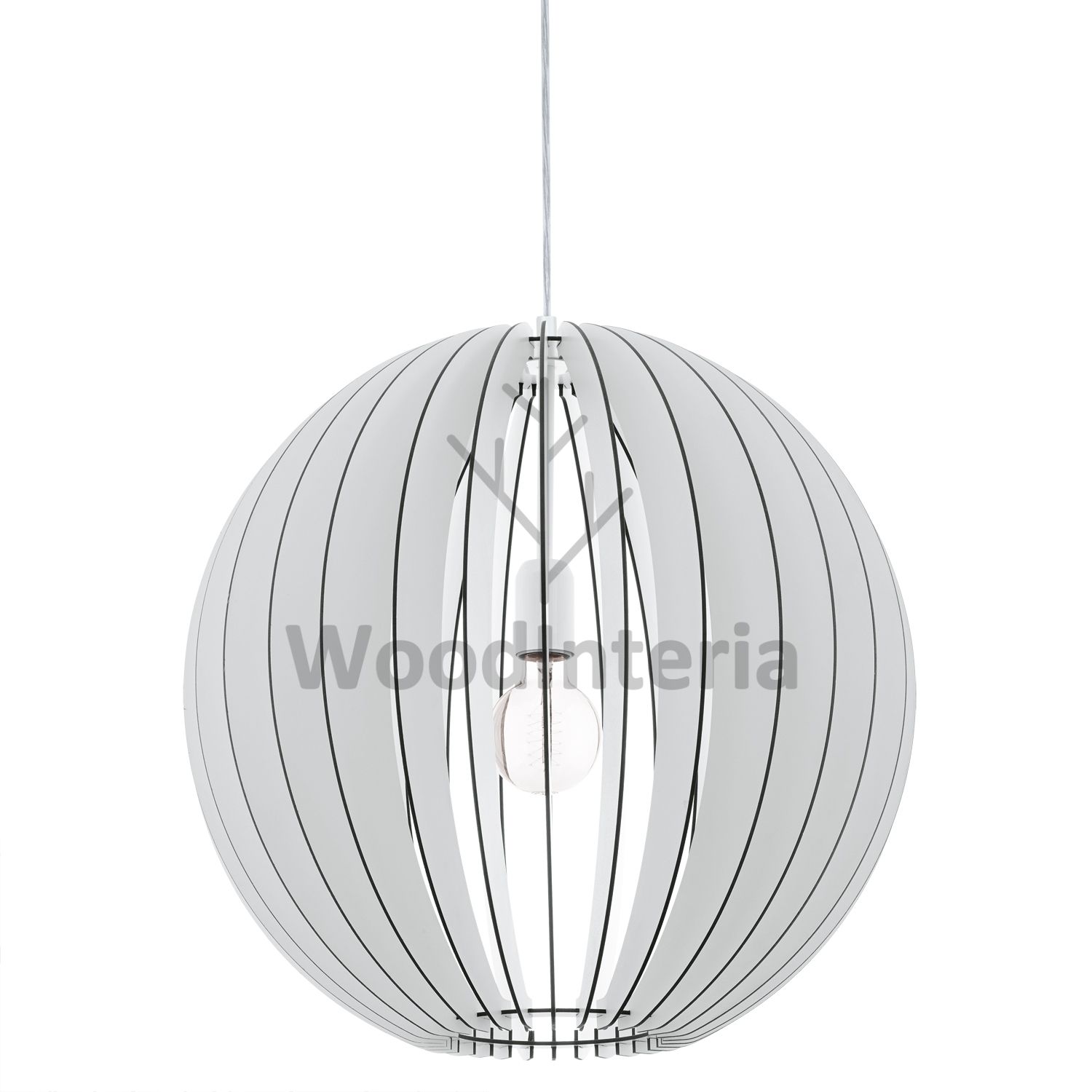 фото подвесной светильник section sphere white в скандинавском интерьере лофт эко | WoodInteria