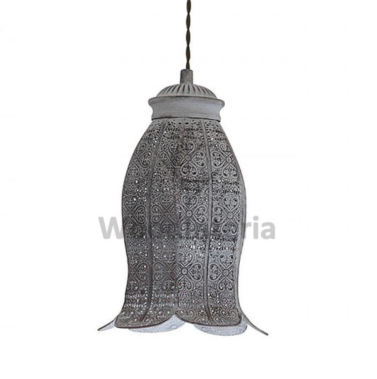 фото подвесной светильник flower bell gray в скандинавском интерьере лофт эко | WoodInteria
